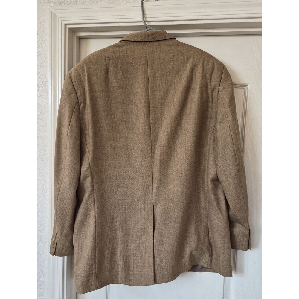 Chaps 100% Wool Three Button Smooth Blazer W/herringbone Pattern Sz 48R - Picture 13 of 17